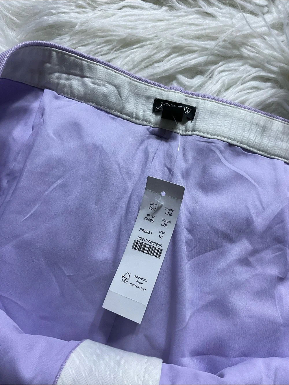 NWT J Crew Kaya pant in stretch linen blend in lavender